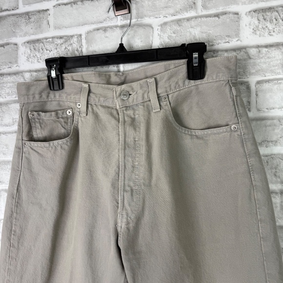 Levis Strauss 501 XX VTG 90s Light Gray Denim Button Fly Jeans Mens 34 x 34 - Picture 2 of 10